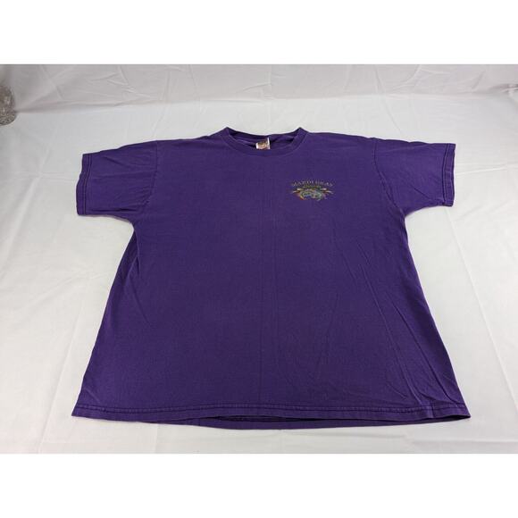 Vtg 2000 Mardis Gras Graphic T Shirt Size XL Purple Heineken Amstel Light - Picture 6 of 14